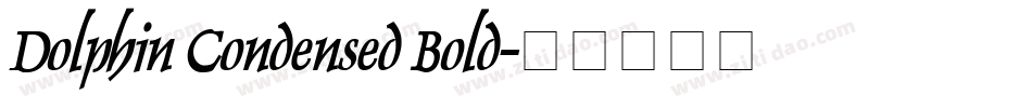 Dolphin Condensed Bold字体转换